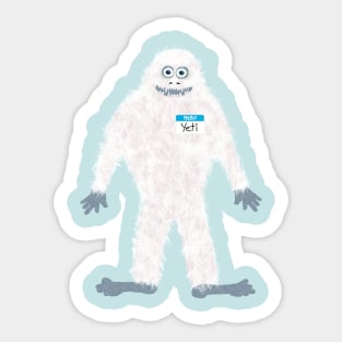 Yeti at a Social Gethering Sticker